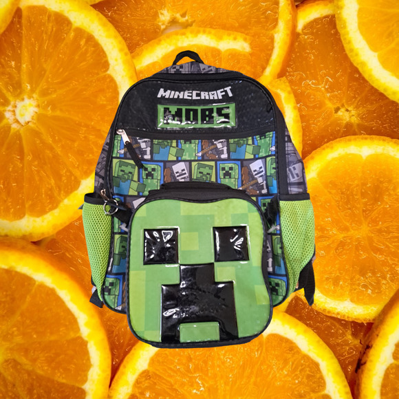 Minecraft Mods‎ Backpack with Attached Thermal Lunch Bag - Picture 1 of 11